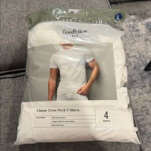 Goodfellow & Co White Crew-Neck T-Shirts Pack